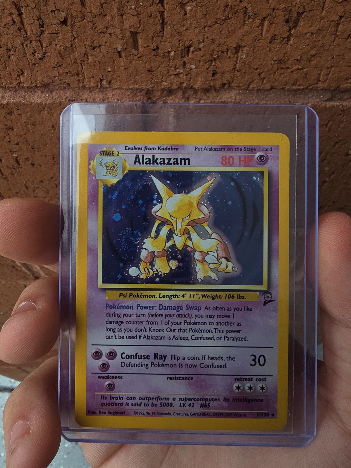 Pokémon TCG Alakazam Base Set 2 1/130 Holo Rare LP