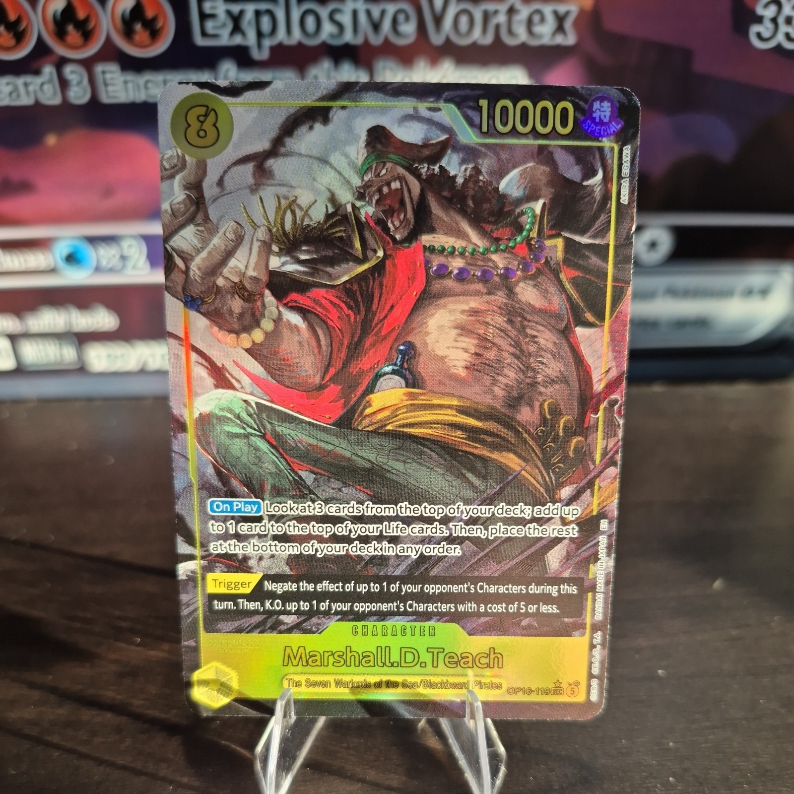 One Piece Marshall D Teach OP16-093 SEC Alt Art Foil English The Time of Battle