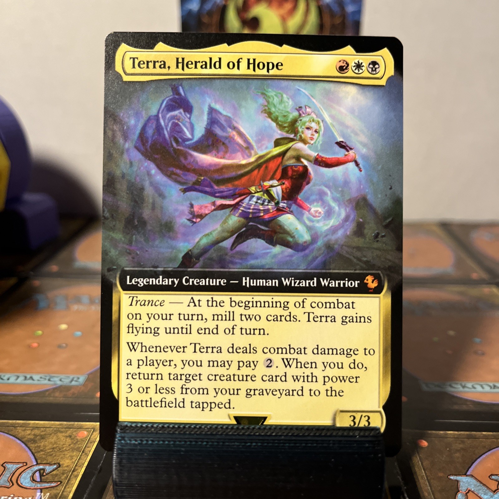 Terra, Herald of Hope (Extended Art) Commander: Final Fantasy Regular MTG