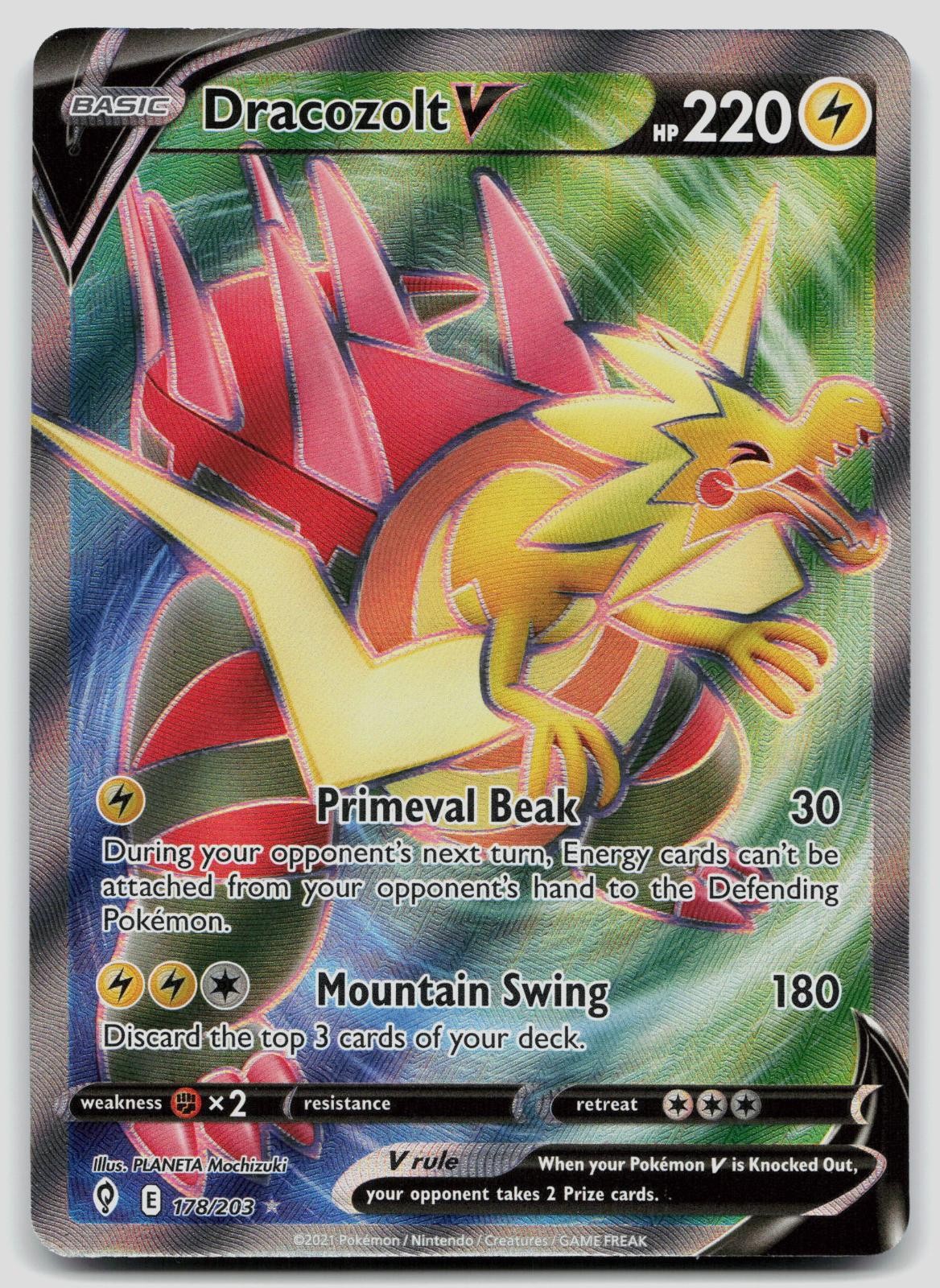 Dracozolt V 178/203 Evolving Skies Pokemon NM