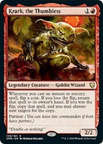 Krark, the Thumbless NM Commander Legends MTG Magic The Gathering X4