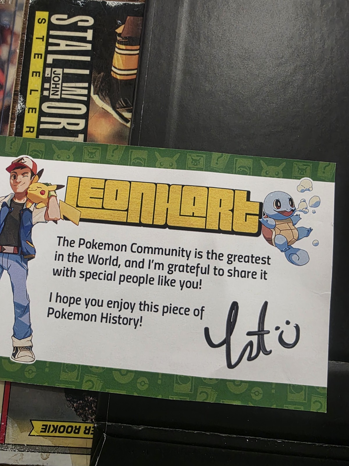 Leonhart Boxed Set. Gold Card Signed + Kangaskhan 1st Ed Psa Signed