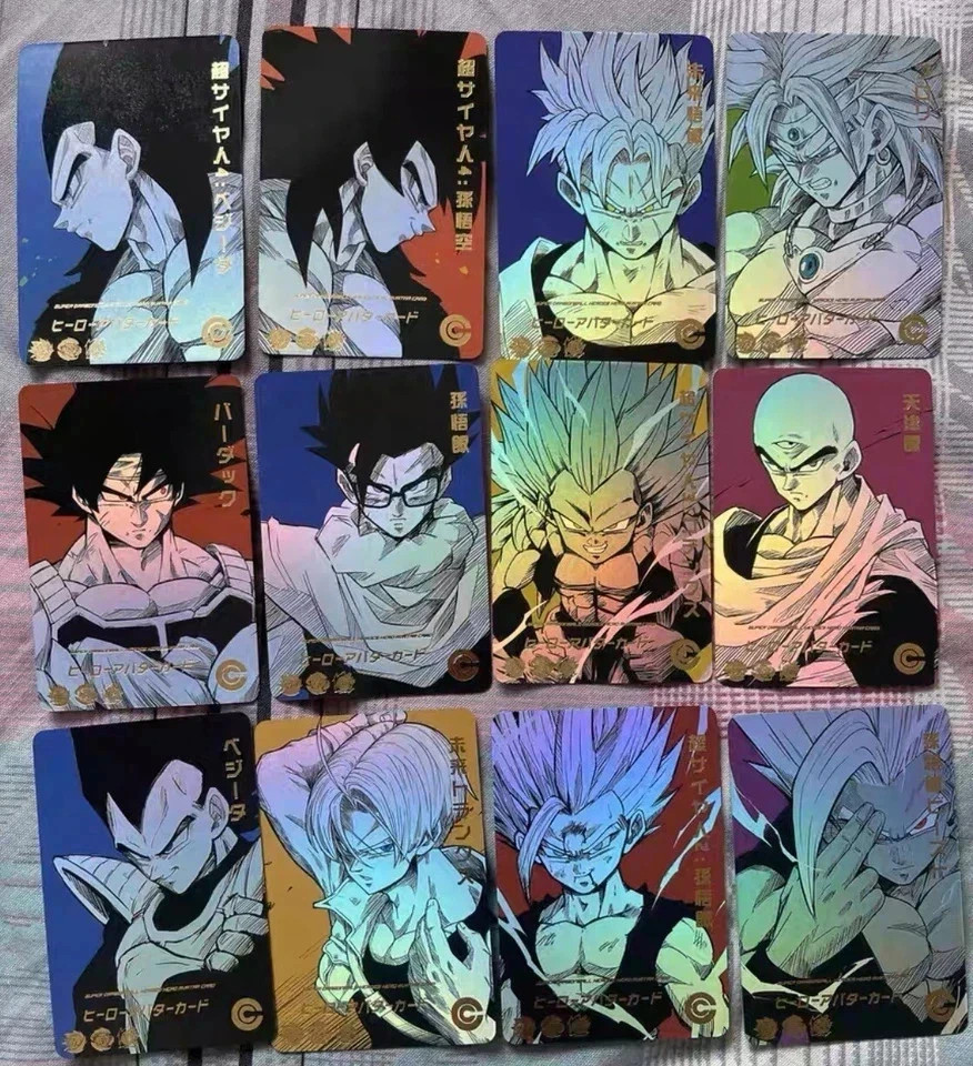 Full Set of 54 Dragon ball Heroes Premium Foil Holo Full Art Character Cards