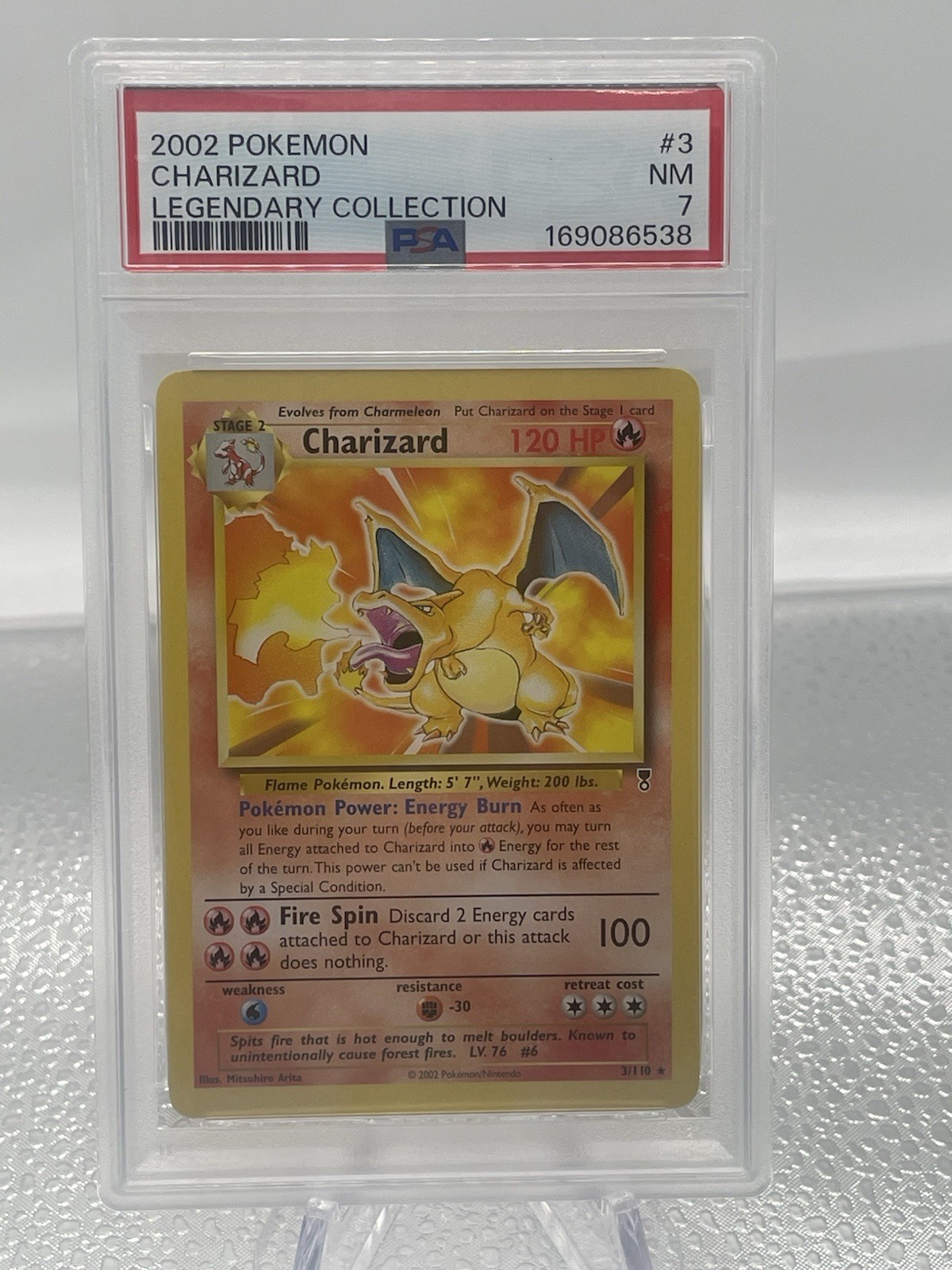 Charizard Legendary Collection 3/110 PSA 7 Deck Exclusives Brand New Cert