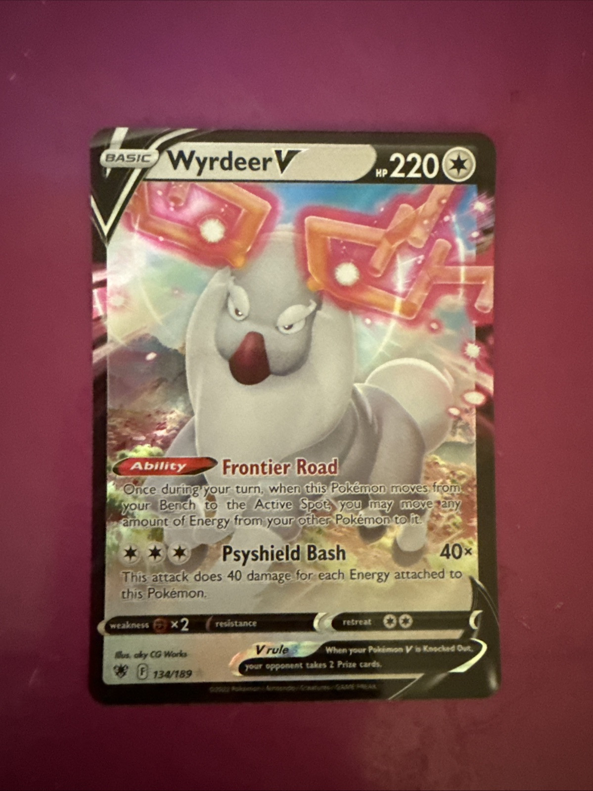 Wyrdeer V 134/189 Full Art NM/M Astral Radiance Pokemon Card