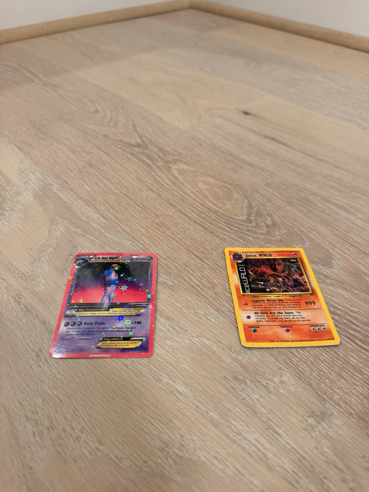 Pokémon TCG Holo Ultra Rare Full Art “Lil Uzi Vert” & Juice WRLD Cards