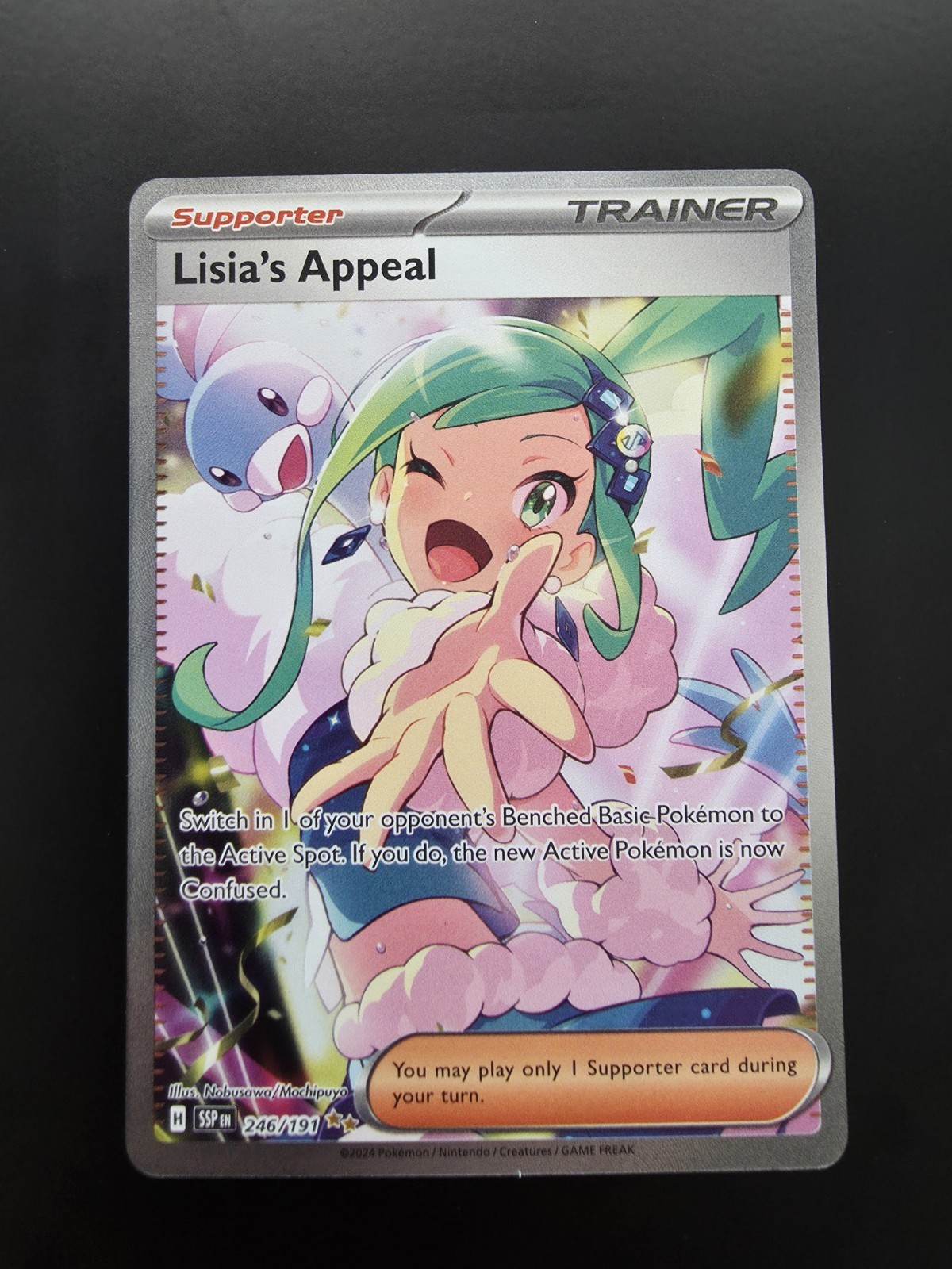 Lisia’s Appeal 246/191 Sv08: Surging Sparks Holo Special Illustration Rare