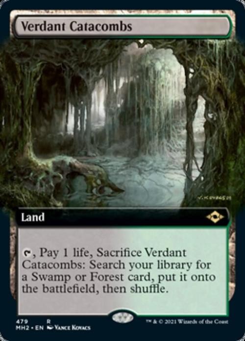 MTG English Verdant Catacombs (Extended Art) NM Foil Modern Horizons 2