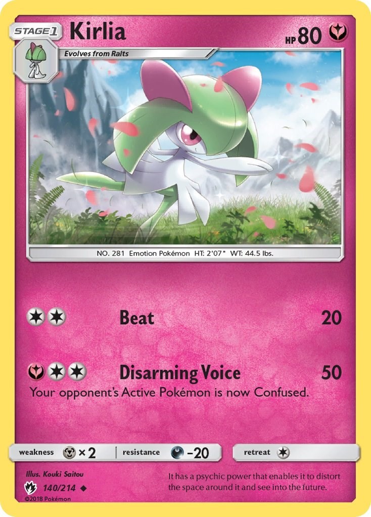 Kirlia 140/214 Uncommon SM – Lost Thunder Pokémon Card