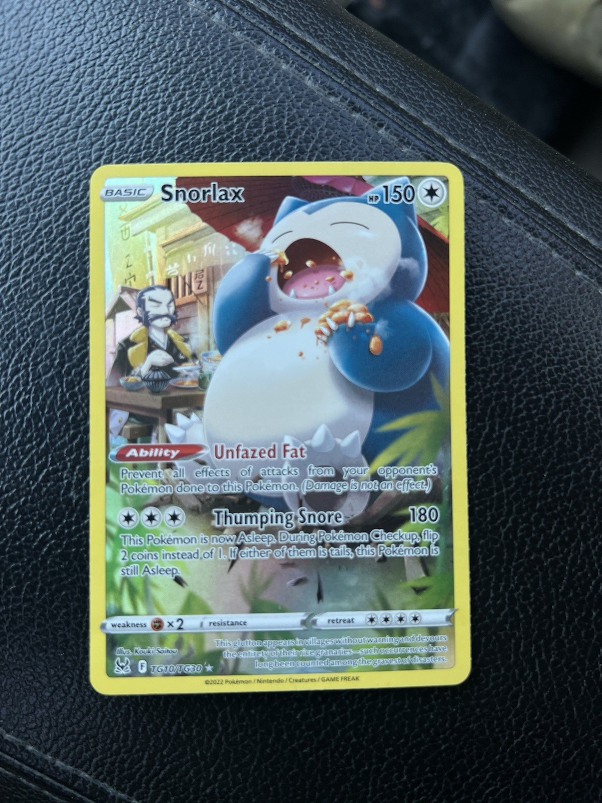 Pokémon TCG Snorlax Lost Origin Trainer Gallery Holo Ultra Rare Card TG10/TG30