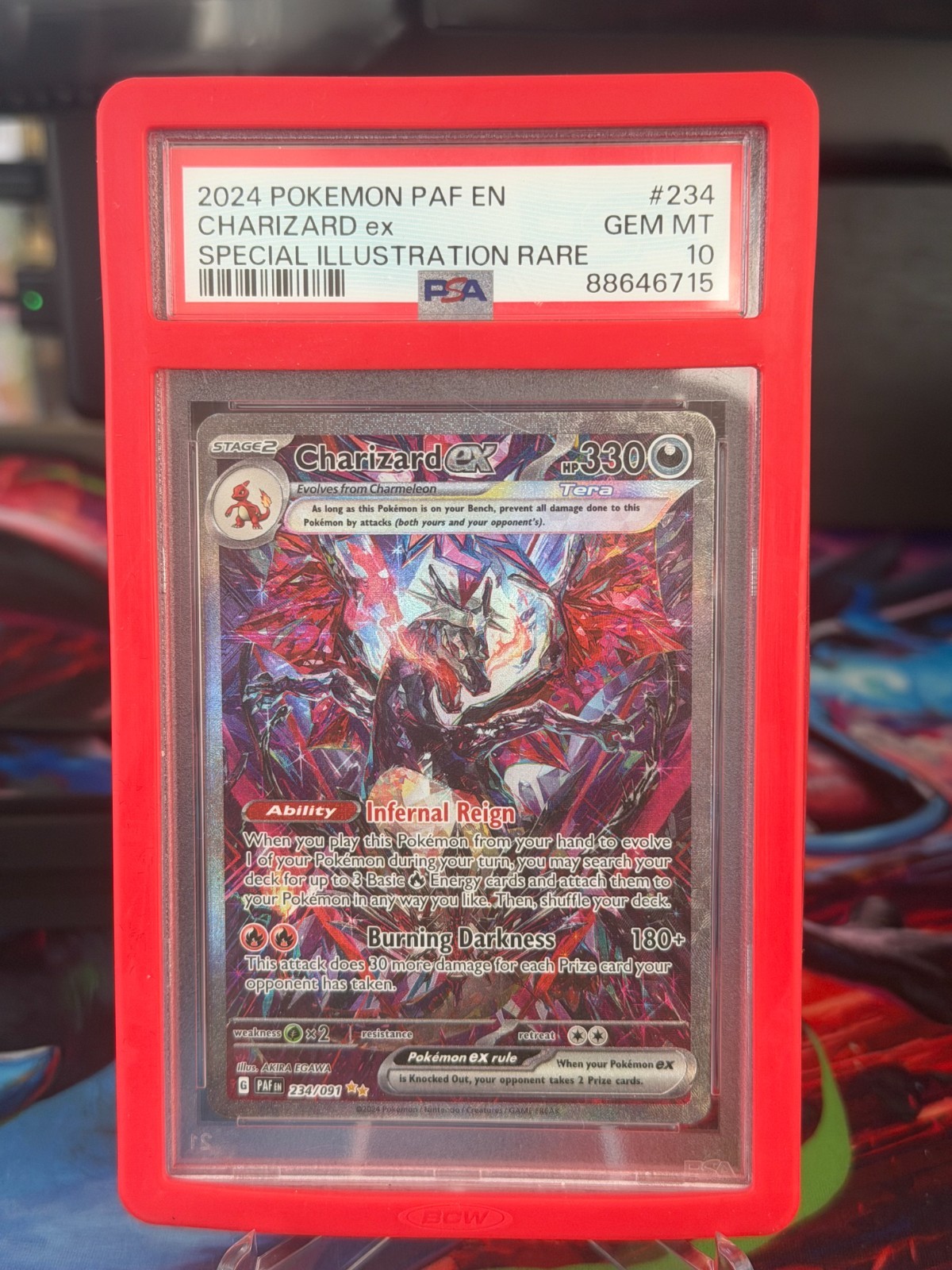 PSA 10! Charizard ex 234/091 SV: Paldean Fates Holo