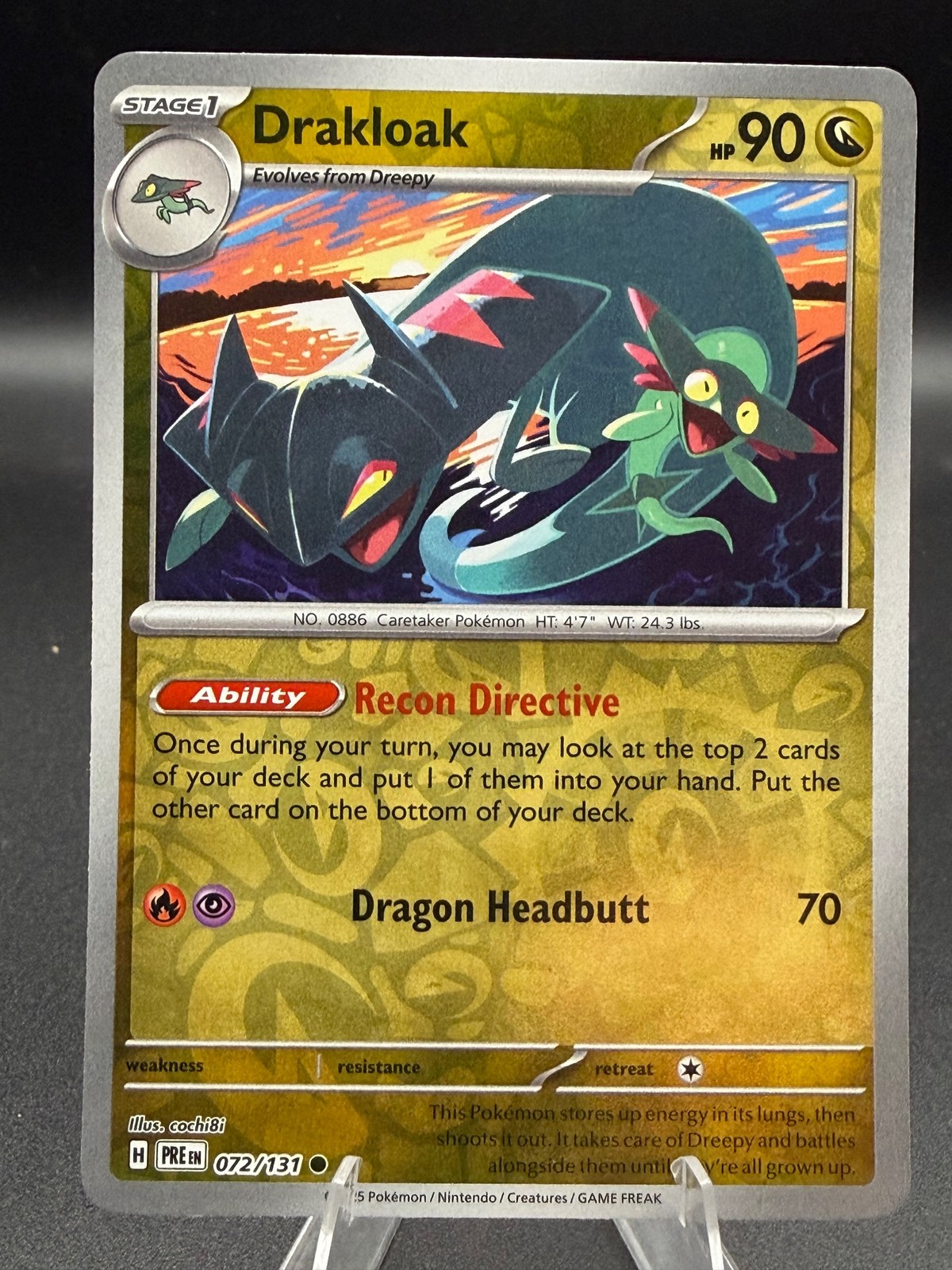Drakloak #072/131 SV: Prismatic Evolutions-Common, Reverse Holo