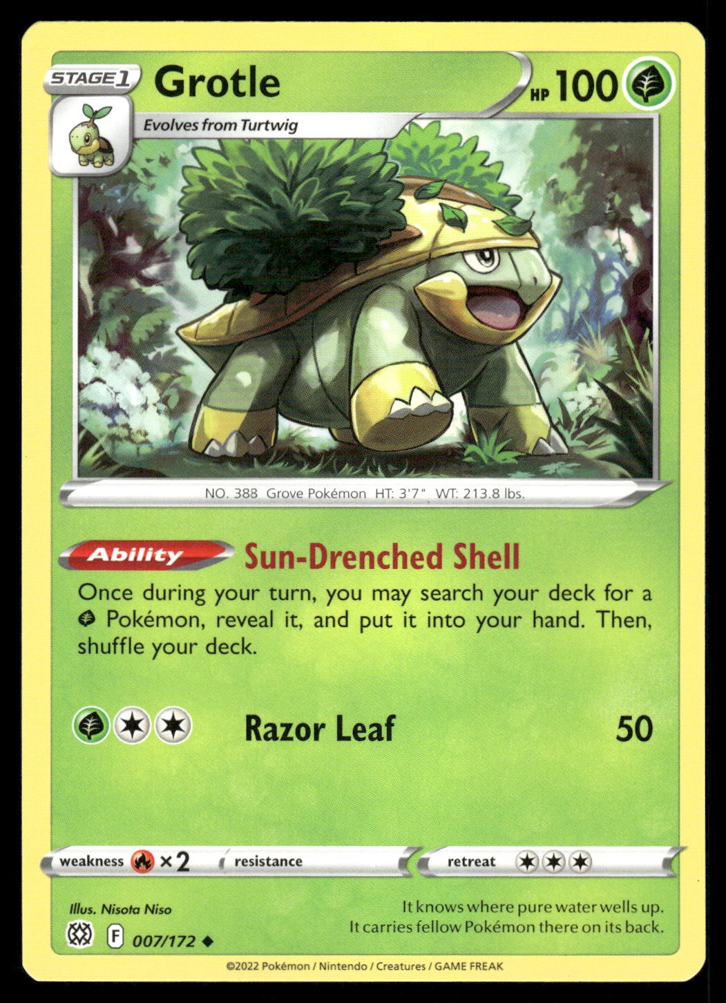 Grotle 007/172 SWSH09: Brilliant Stars Uncommon NM