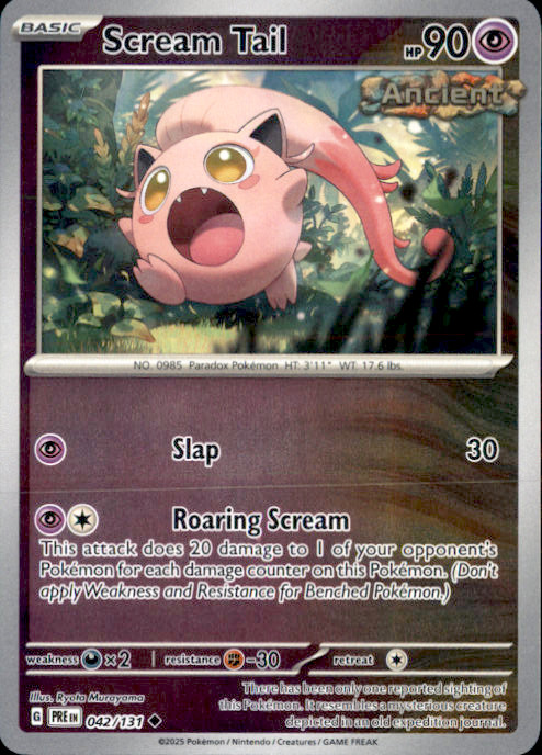 Scream Tail Reverse Holo Uncommon SV04: Paradox Rift 086/182 NM Ryota Murayama 2