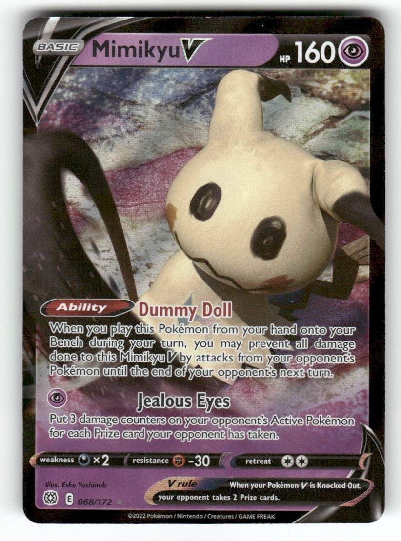 Mimikyu V 068/172 – Holo V Rare Brilliant Stars Pokemon Holo NM