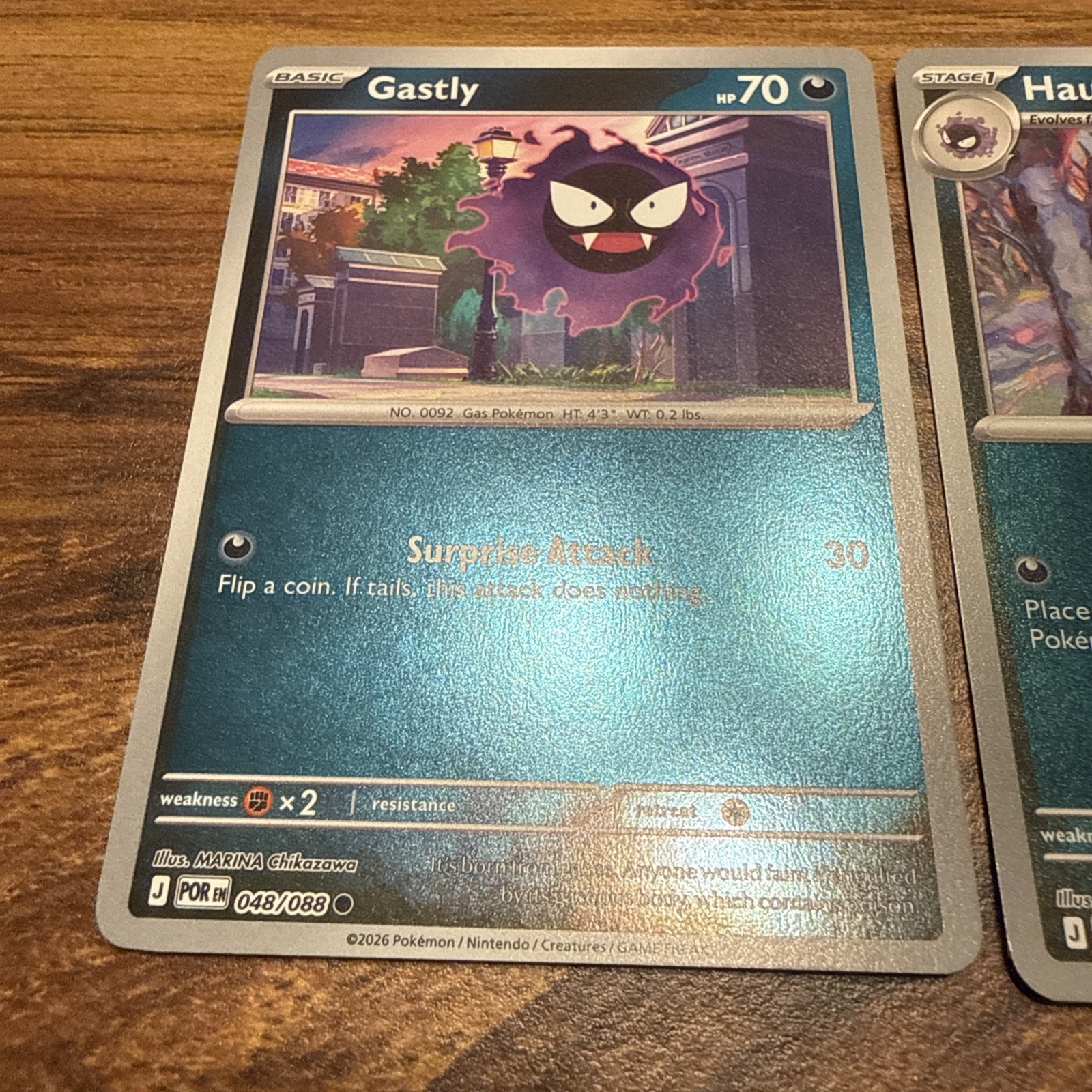 Gengar, Haunter & Gastly ALL REVERSE HOLO Evo Line Perfect Order – NM