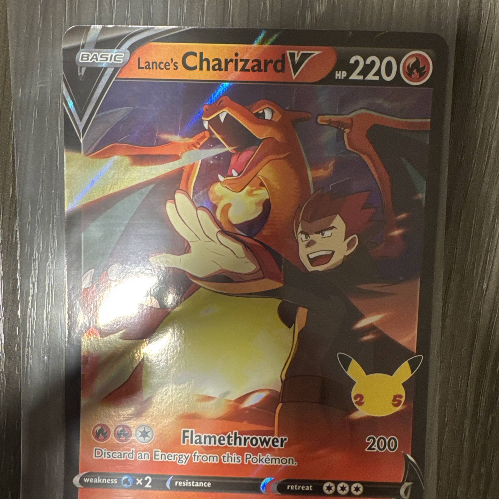 Pokemon Lance’s Charizard V Celebrations SWSH133 Black Star Promo NM Jumbo