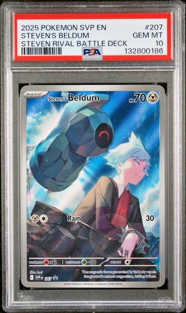 Pokémon Steven’s Beldum 207 PSA 10 Scarlet Violet Promo Holo Steven Deck SVP207