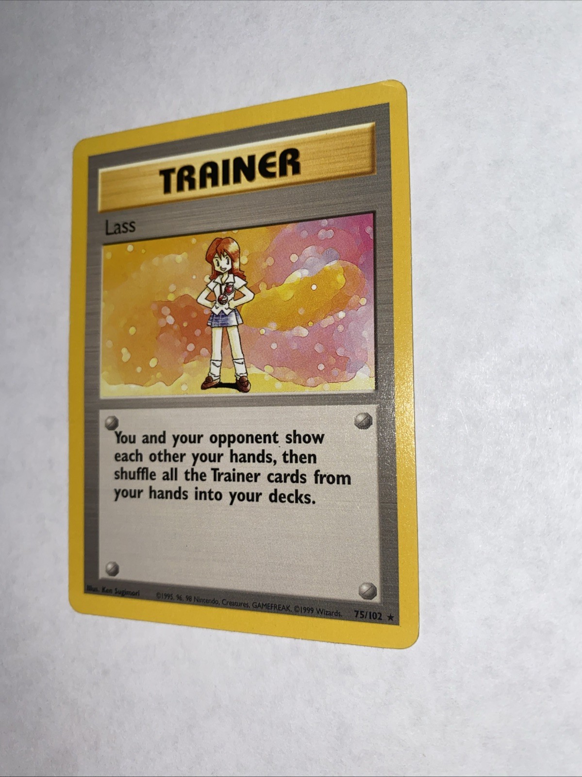 Lass – 75/102 – Pokemon Base Set Unlimited Rare Card WOTC NM