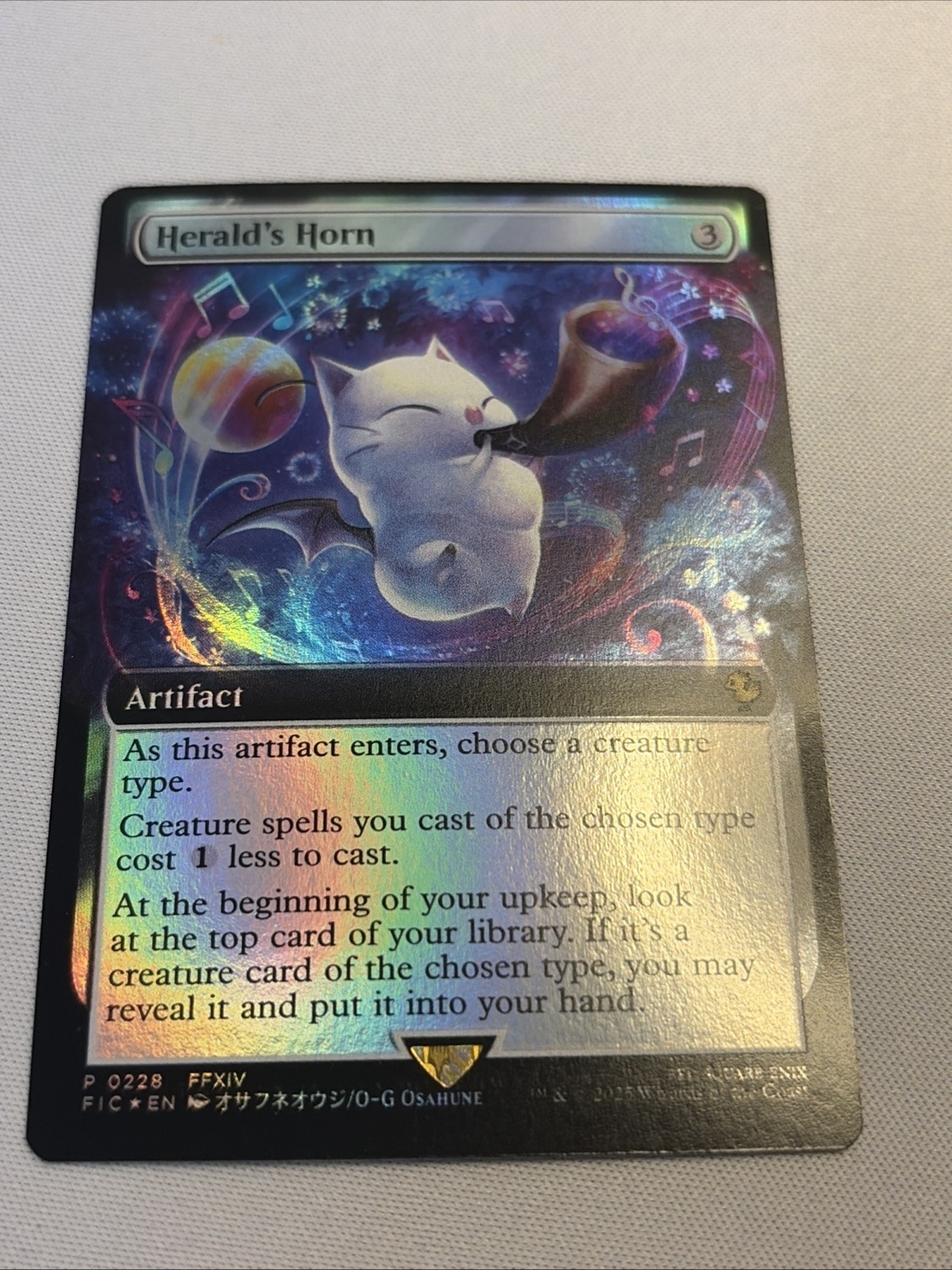 Herald’s Horn, MTG FINAL FANTASY Foil Extended Art Buy-A-Box Promo NM/M