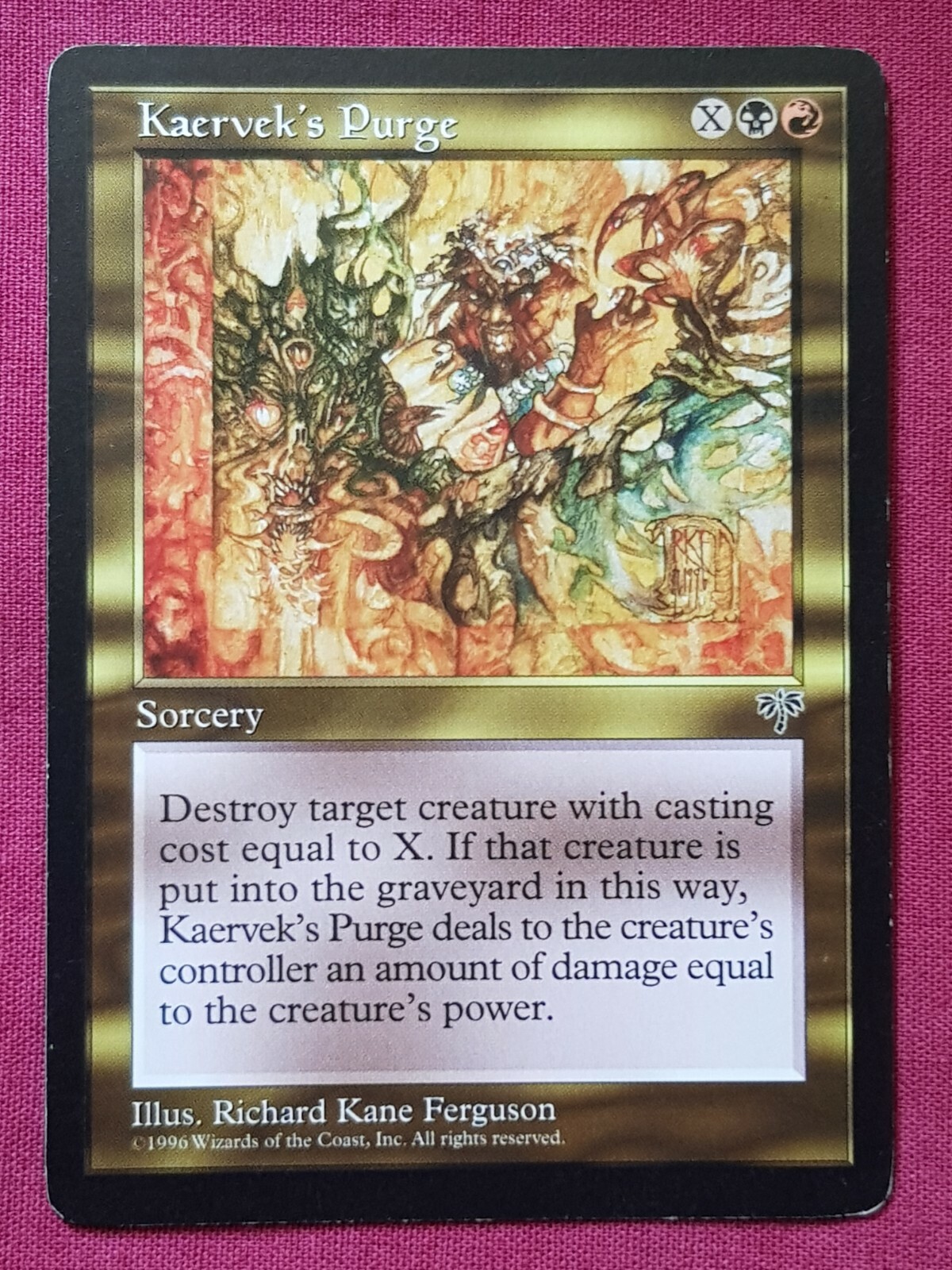 Magic The Gathering MIRAGE KAERVEK’S PURGE multicoloured card MTG