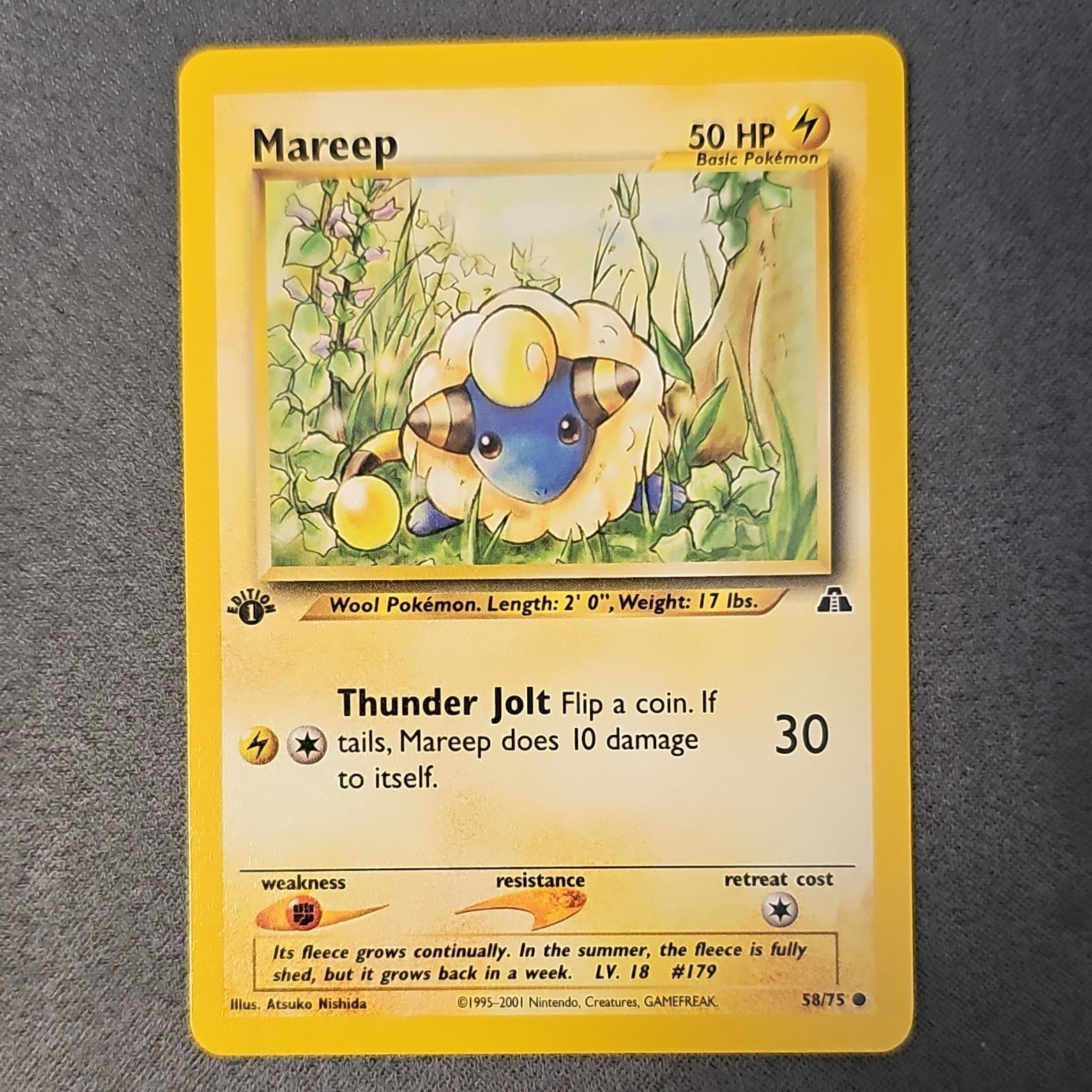 💎 Pokémon Mareep Neo Discovery 1st Edition 58/75 Near Mint Vintage