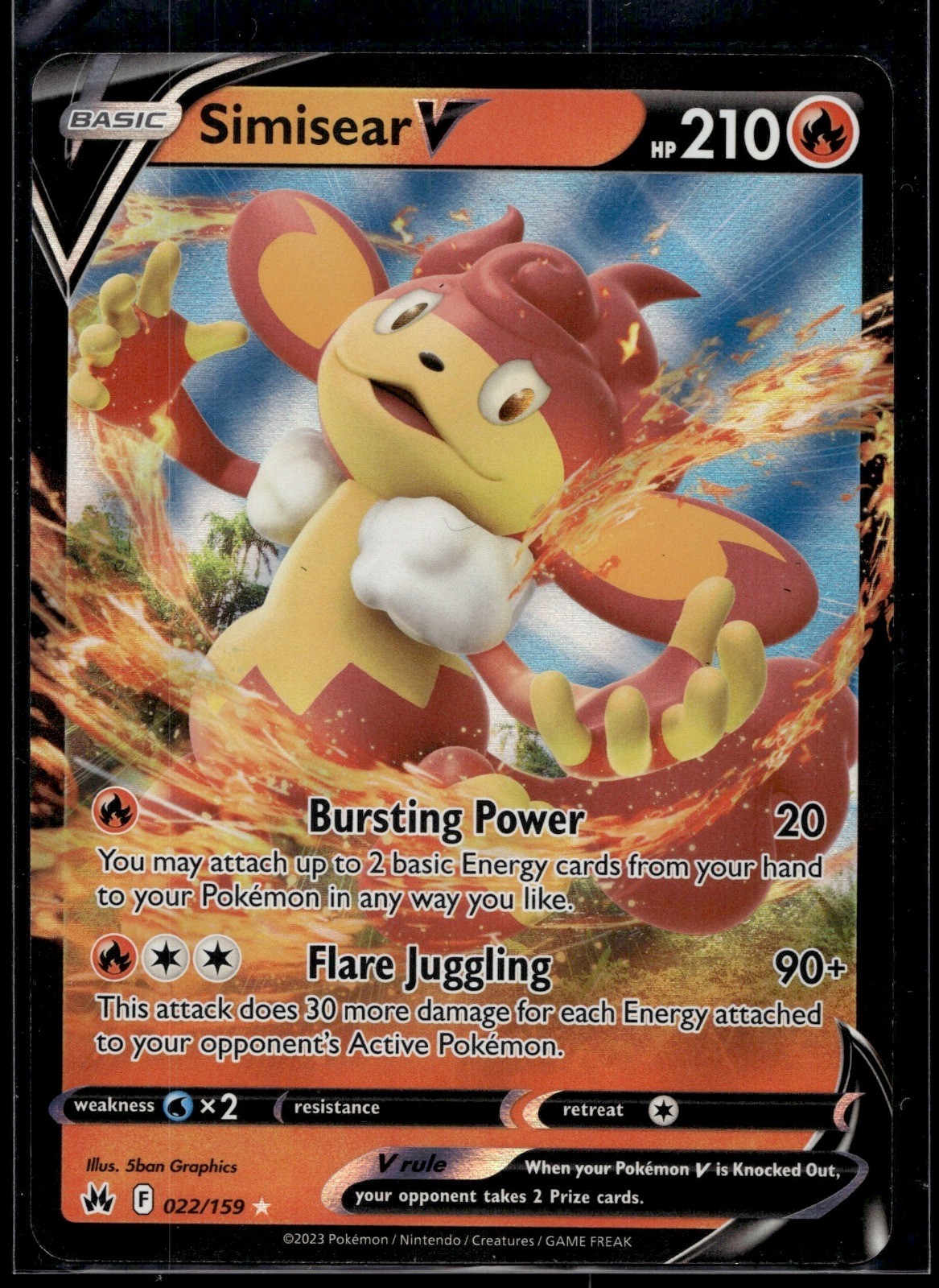 Simisear V Holo Ultra Rare SWSH: Crown Zenith 022/159 NM