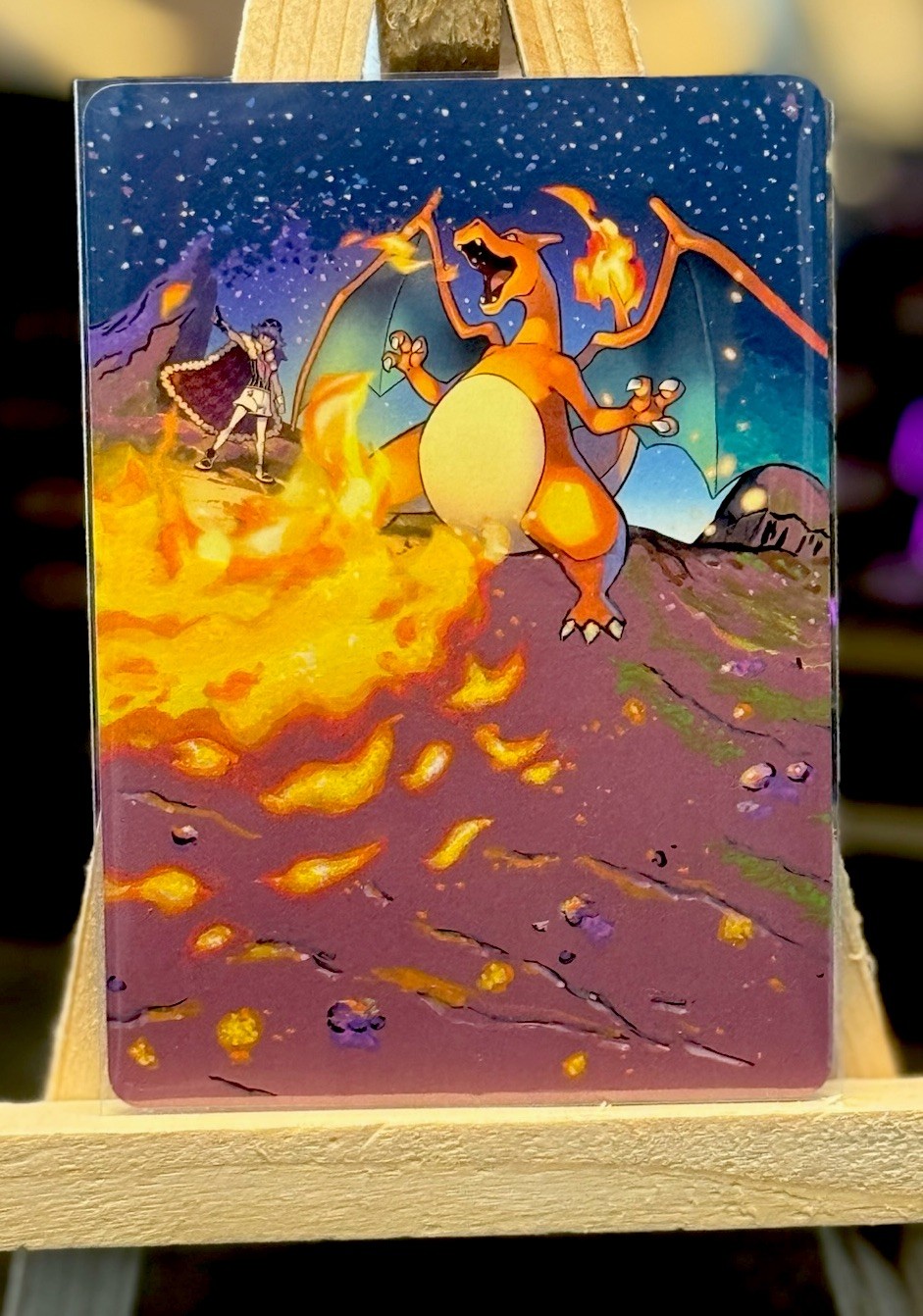 Charizard Altered Pokémon Pokemon Card TCG Hand Painted Print Custom Art