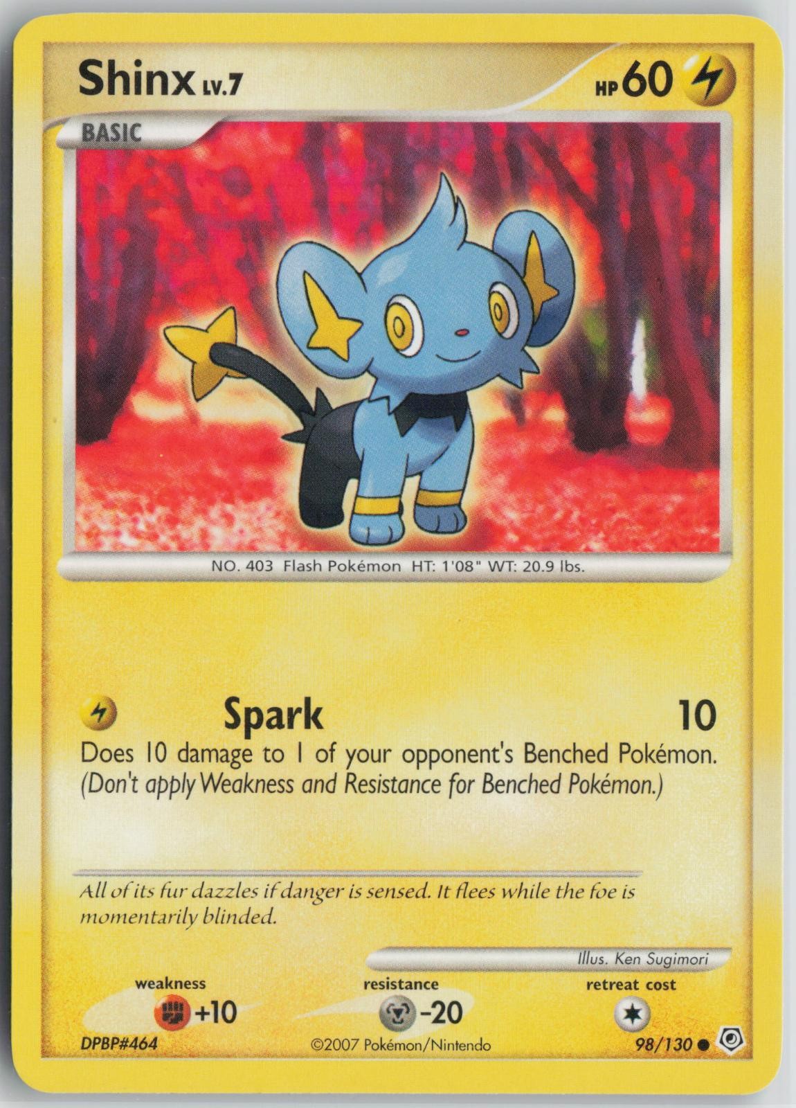 Shinx 98/130 Common Diamond & Pearl Pokemon Near Mint
