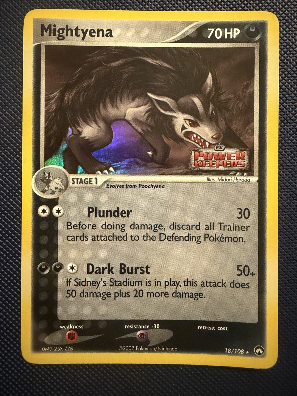 Mightyena 18/108 Power Keepers Reverse Holo