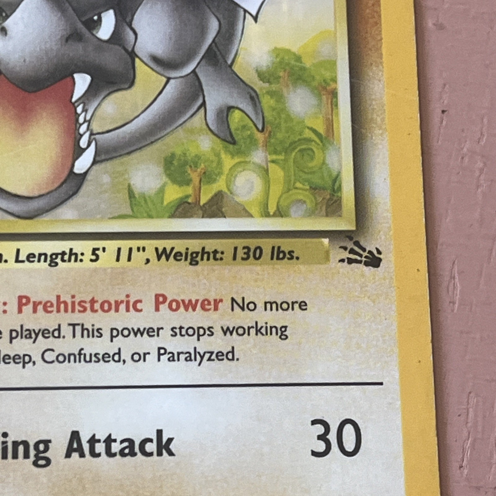 Pokémon Prerelease Aerodactyl #1/62 Holo Rare – 1st Edition Fossil – MP