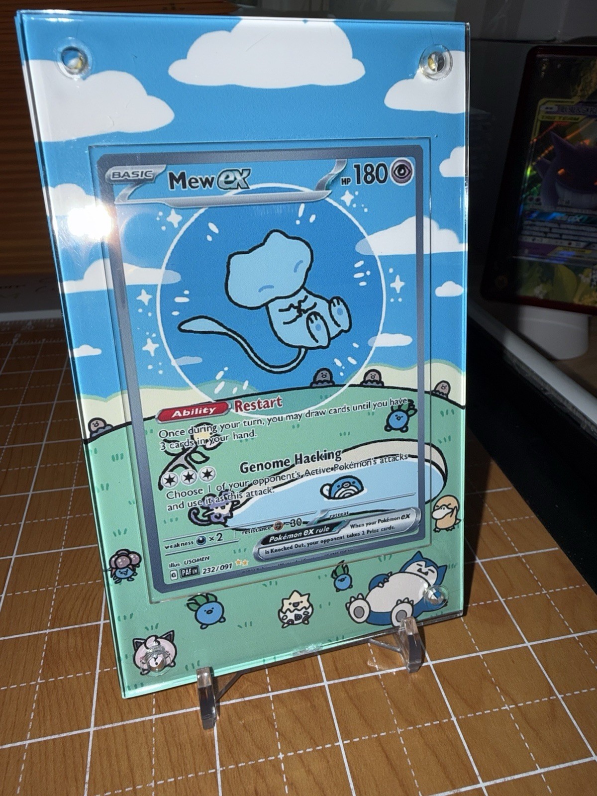 Mew EX SIR Paldean Fates #2 ART 232/091 Pokemon Extended Artwork Case