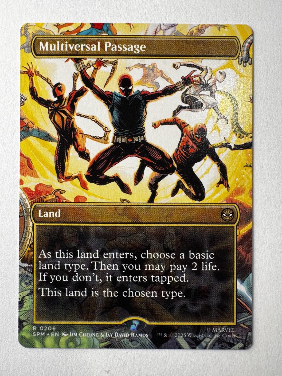 Multiversal Passage Borderless 206 – MTG Spider-Man Rare Land Any Color Regular
