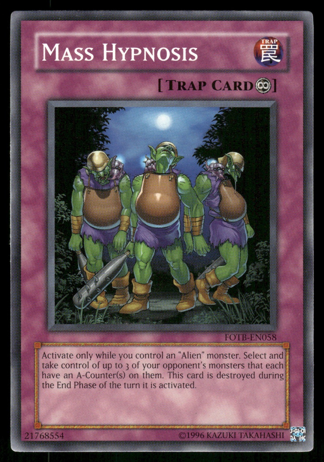 Yugioh Mass Hypnosis FOTB-EN058 Common Unlimited NM