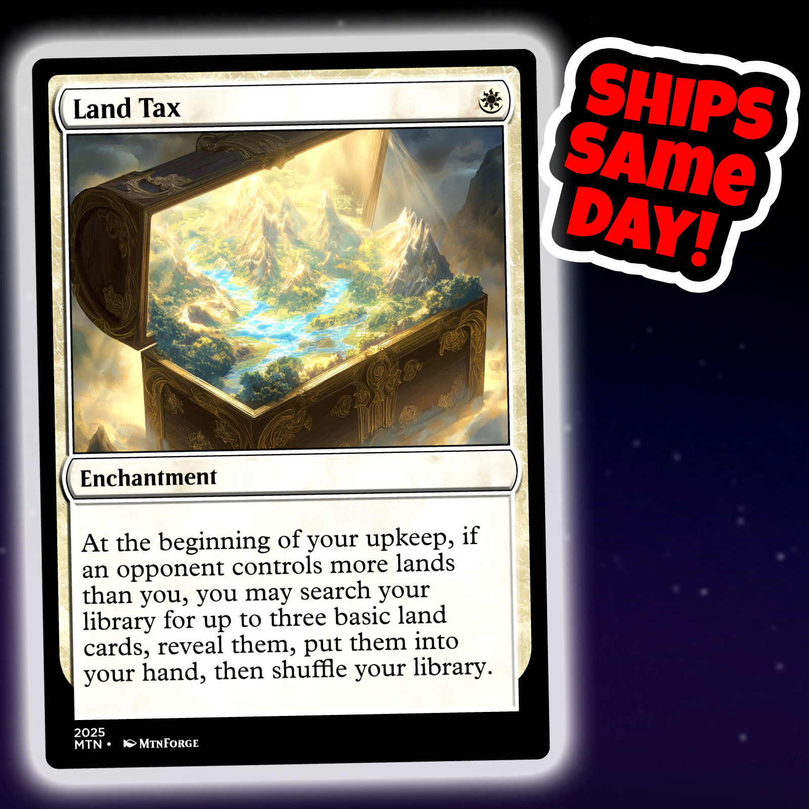 Land Tax – Custom Art Magic: The Gathering Playtest Card – Commander EDH