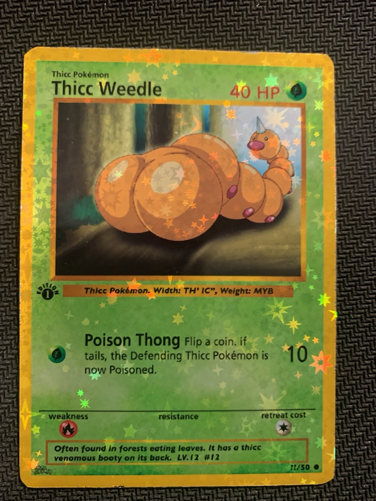 Thicc Weedle (Alternative Custom Art) Holographic Card