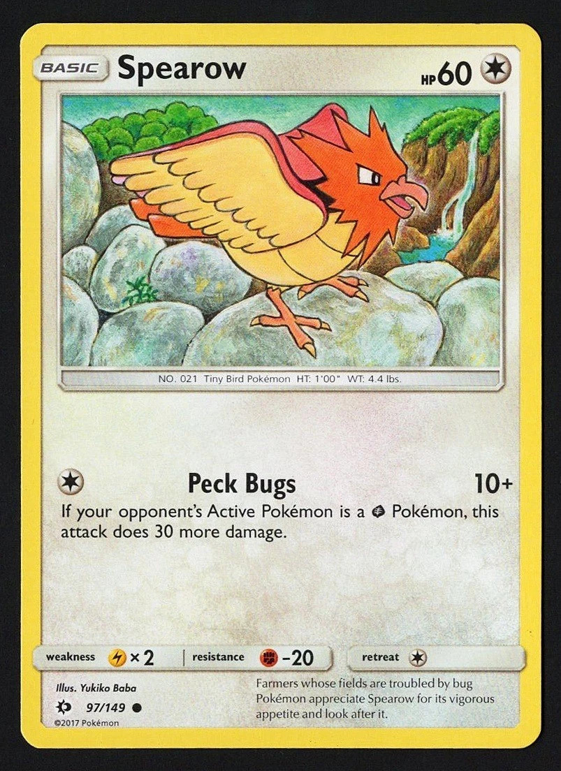 Spearow 97/149 Sun & Moon 2017 Pokémon TCG