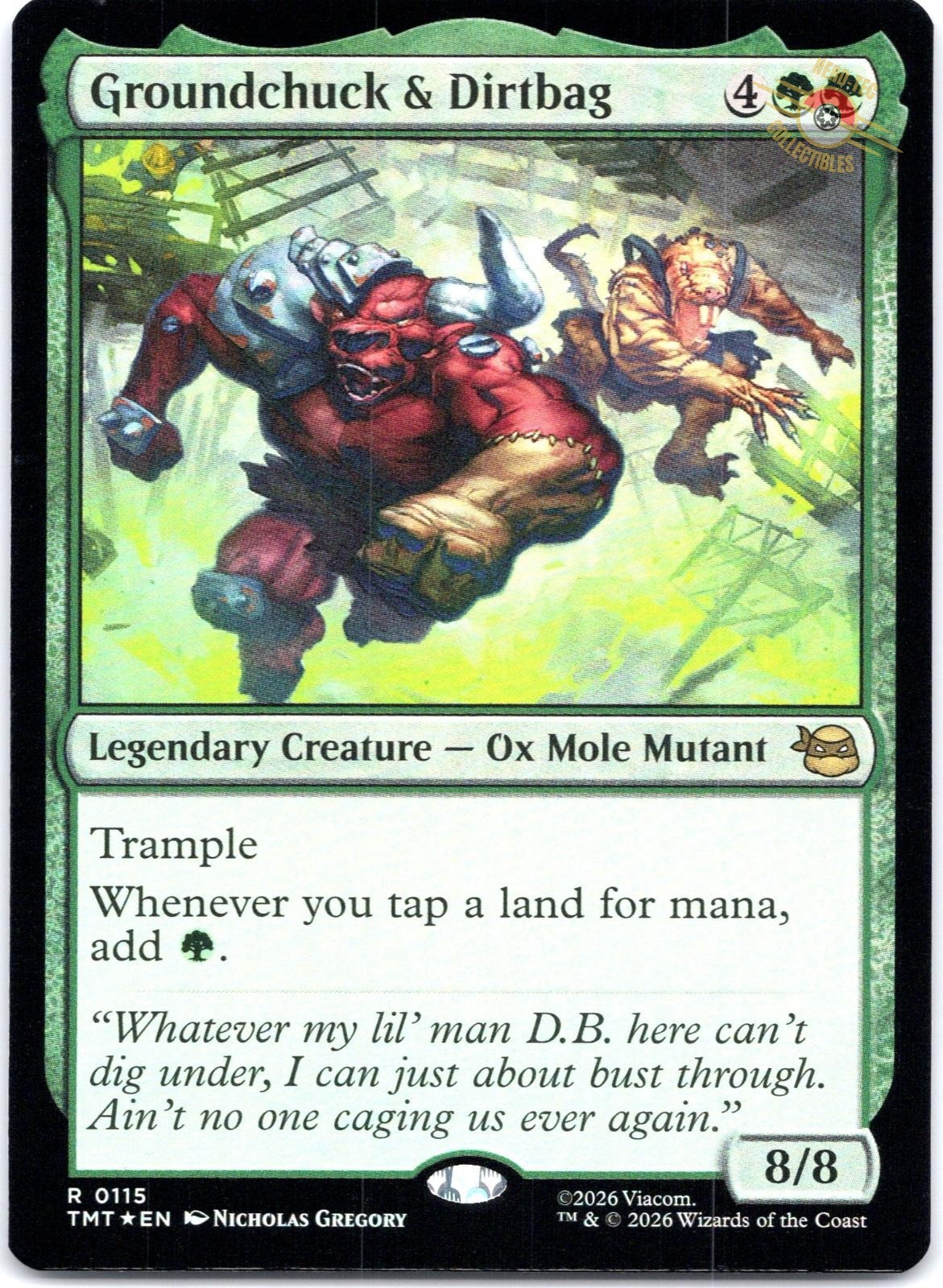 Groundchuck & Dirtbag 0115 Teenage Mutant Ninja Turtles MTG Foil NM