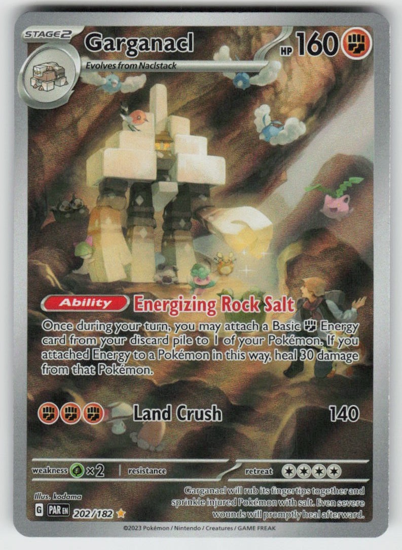 UR – 02 Holo Garganacl 202/182 Illustration Rare SV04: Paradox Rift