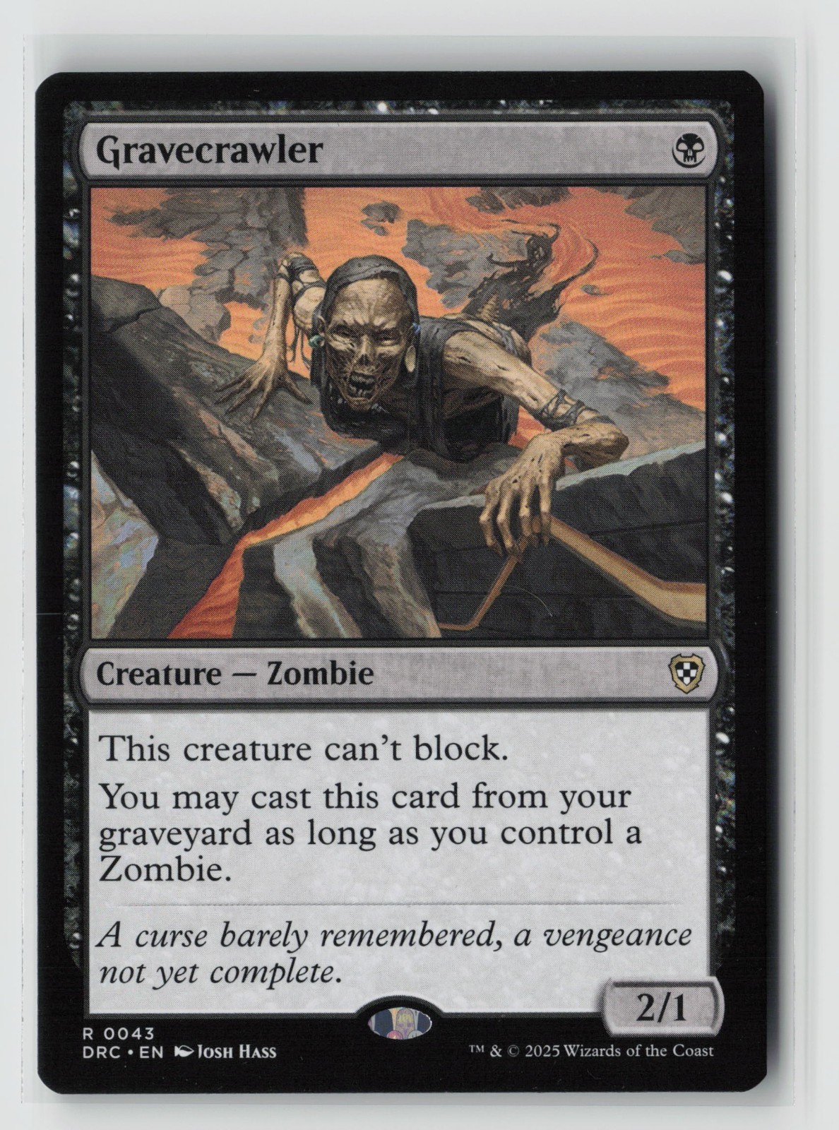 Gravecrawler 43 Aetherdrift Commander DRC MTG Magic
