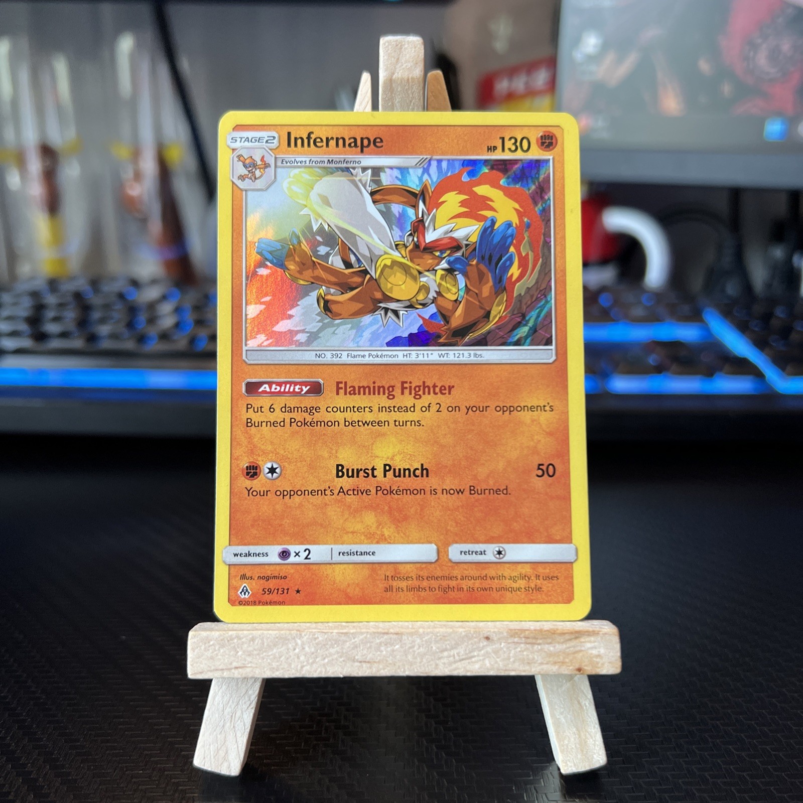 Pokémon TCG Infernape 59/131 Holo Rare Forbidden Light NM