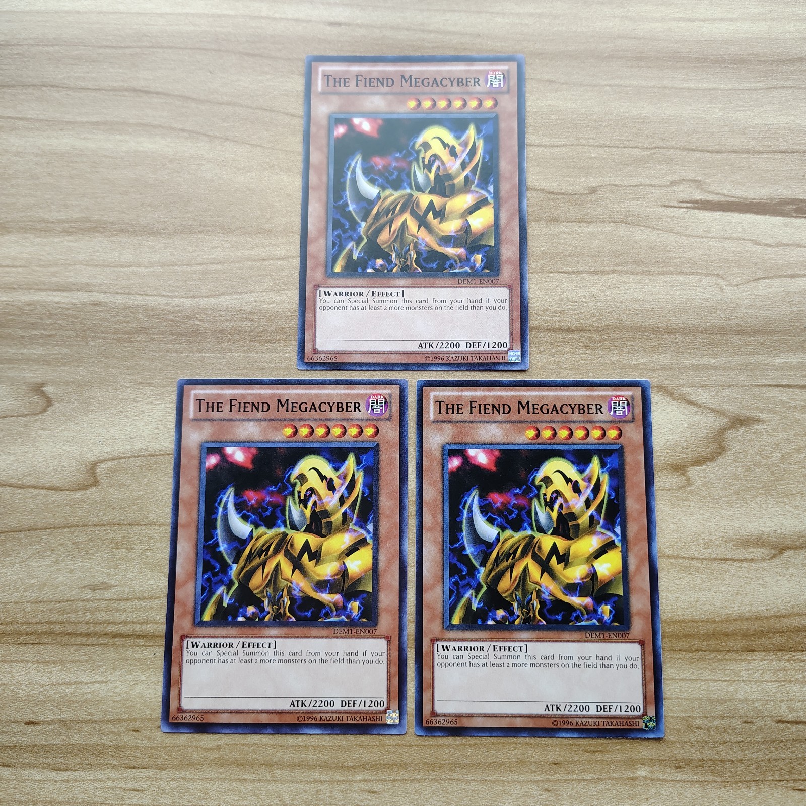 The Fiend Megacyber 3x – Near Mint – Full Playset – DEM1-EN007 – Yugioh!