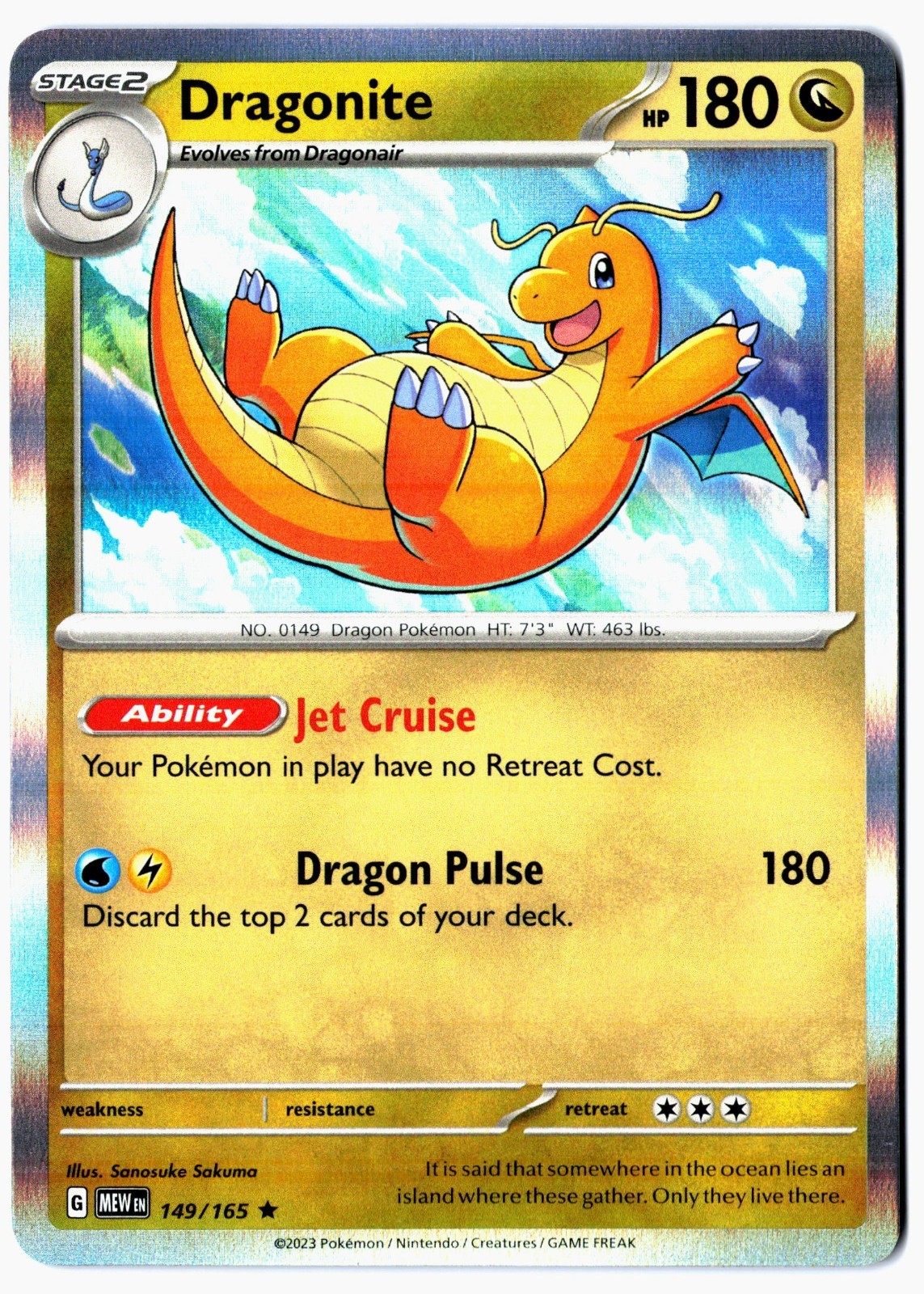 Dragonite 149/165(Holo) – NM – SV3/5: Scarlet & Violet 151