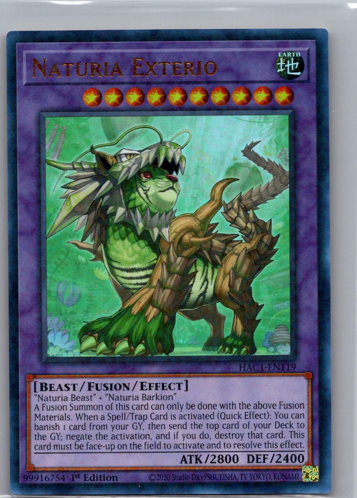 Naturia Exterio (Duel Terminal) HAC1-EN119 Yu-Gi-Oh 1st Edition LP