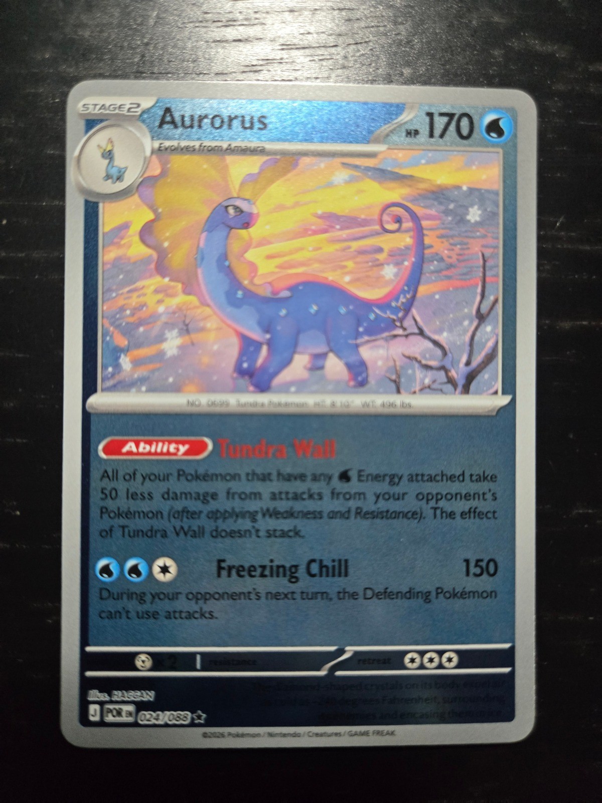 Aurorus – Reverse Holo Rare ME03: Perfect Order 024/088 NM