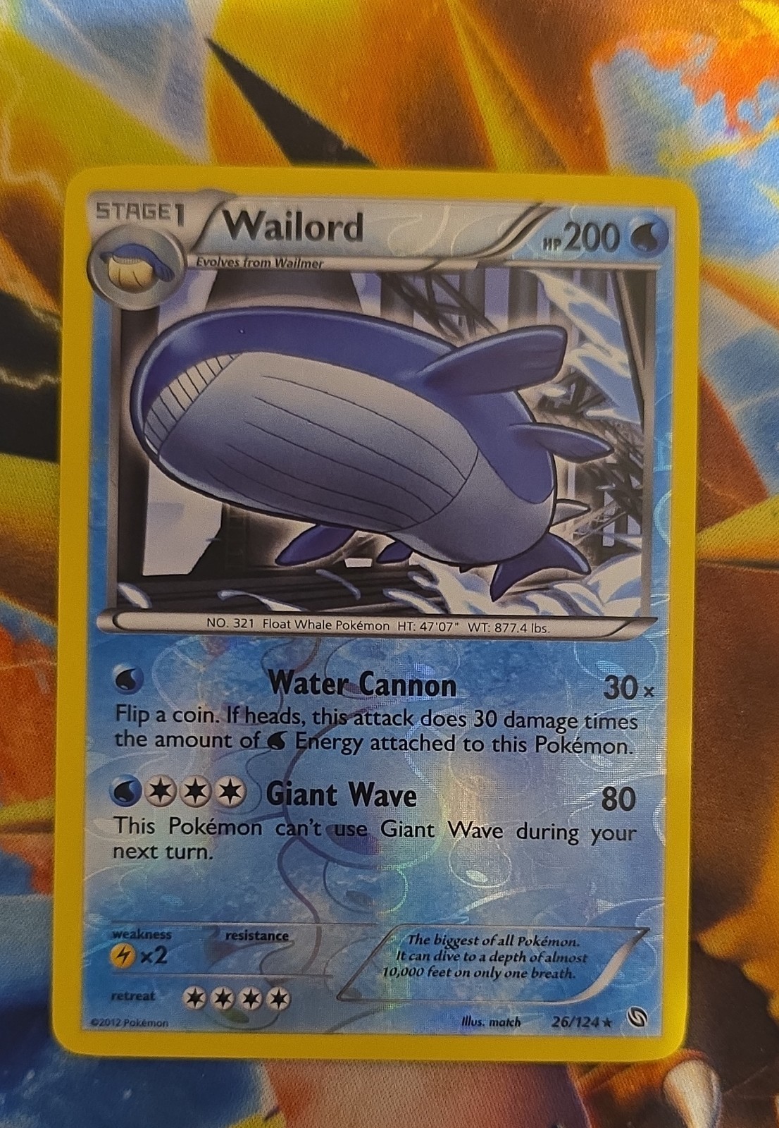 Wailord 26/124 Dragons Exalted Reverse Holo