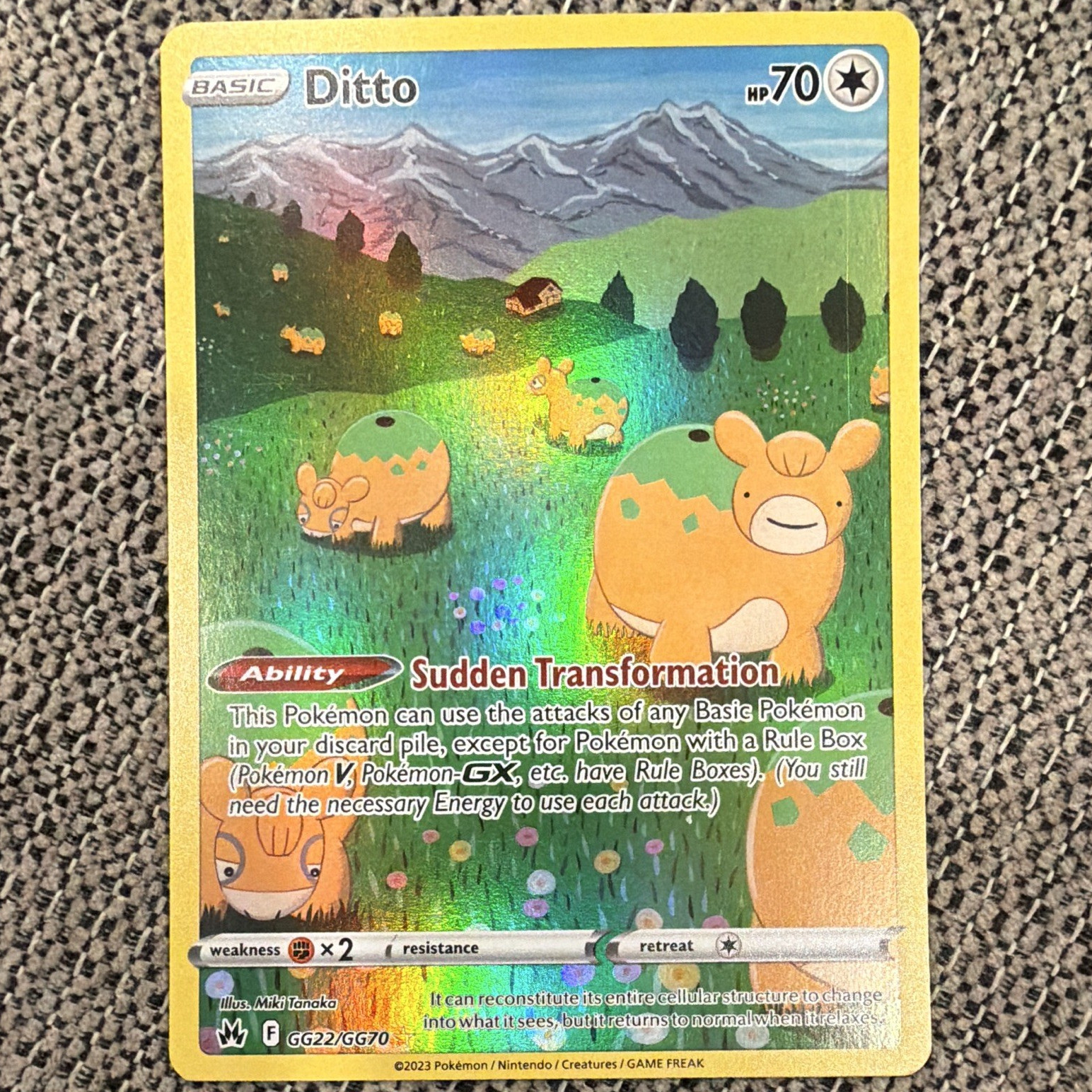 Pokemon TCG Ditto GG22/GG70 Crown Zenith Galarian Gallery EN Holo UR 70