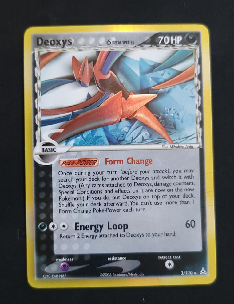 Pokemon Holon Phantoms Deoxys Delta Species Attack Form 3/110 Holo Rare DMG