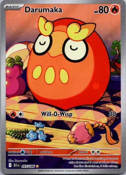 Darumaka Illustration Rare SV: Black Bolt 097/086 NM