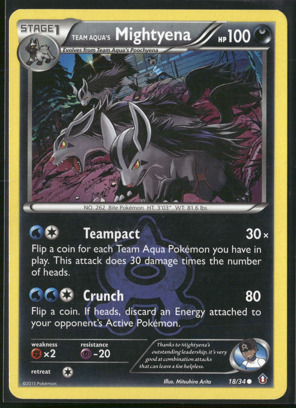 Double Crisis #18/34 Team Aqua’s Mightyena